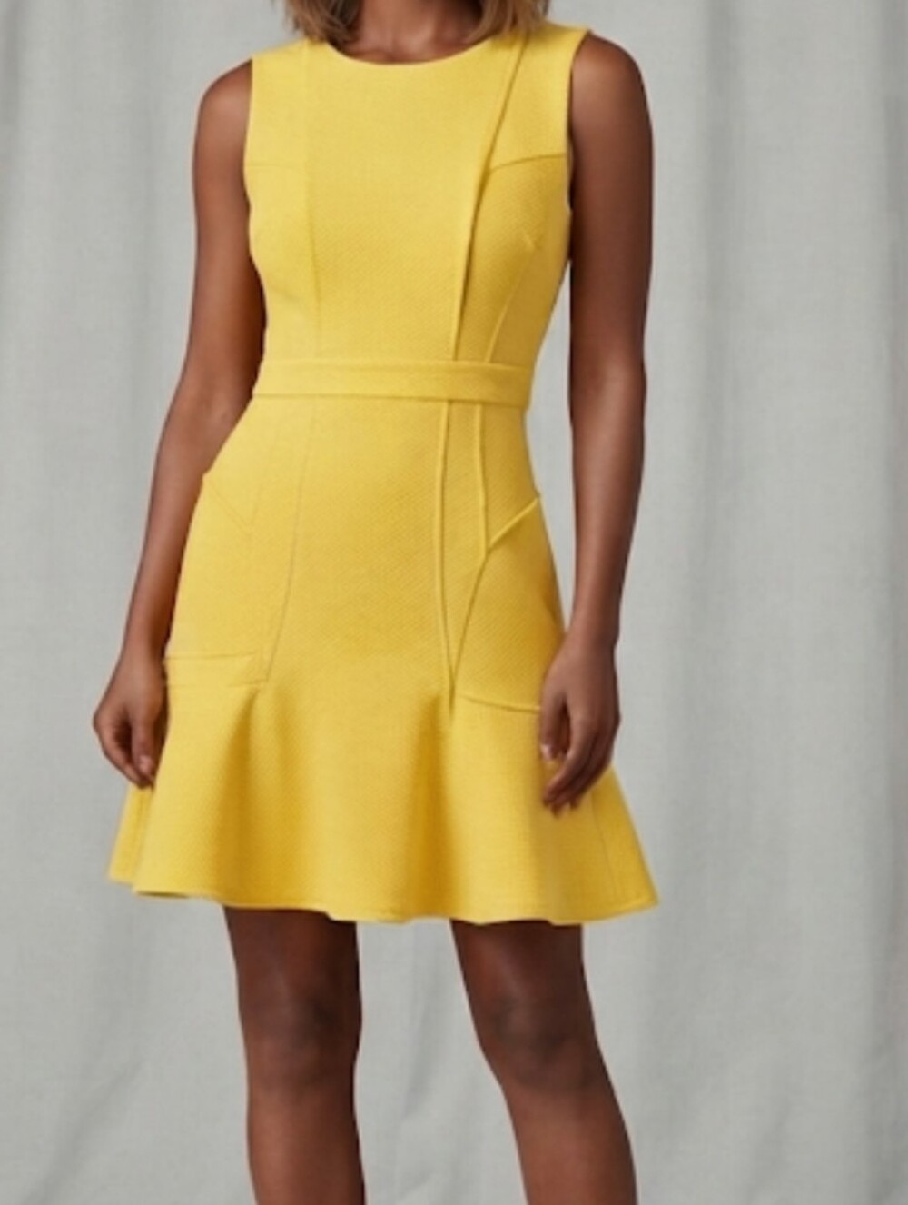 Betsey Johnson Brilliant Yellow Sleeveless Fit & Flare Dress